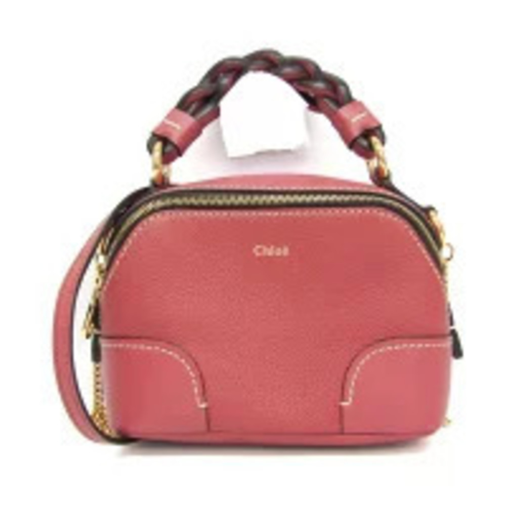 Chloe Dahlia Leather Handbag Shoulder Bag Pink